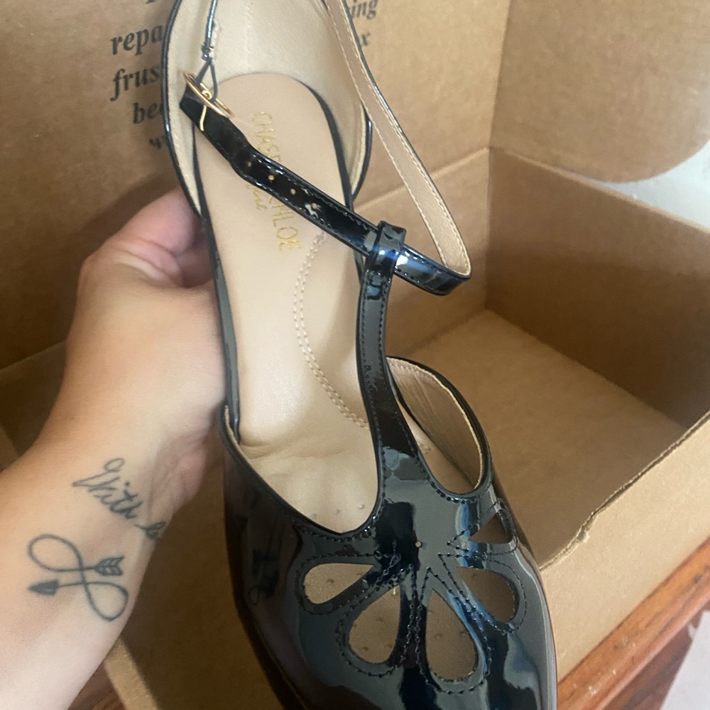 Black Patent Leather Women's Shoes